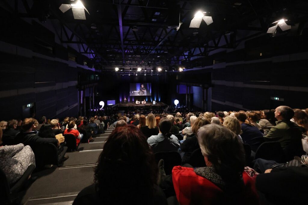 AVE provide technical production for the 2024 Sydney Writers Festival at Carriage Works.